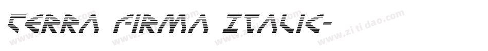 Terra Firma Italic字体转换